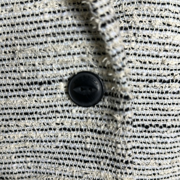 Rag & Bone Ames Deconstructed Tweed Cotton Blazer in Black and White Sz6 - Picture 9 of 11